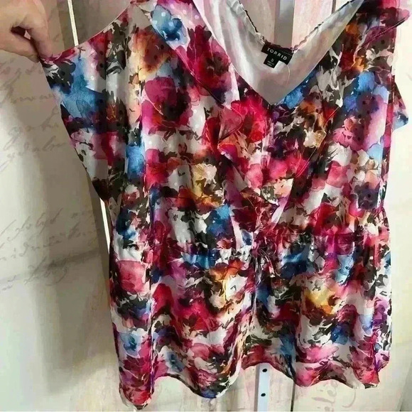 NWT Torrid Size 5 Chiffon Clip Dot Ruffle Tiw Waist Tank 100% Polyester - Picture 3 of 8